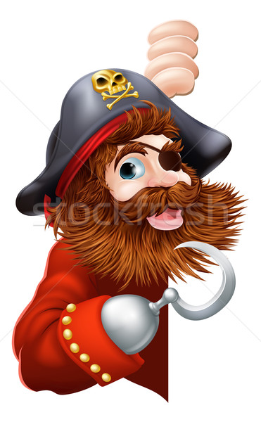 Pirat semna râs desen animat carlig Imagine de stoc © Krisdog