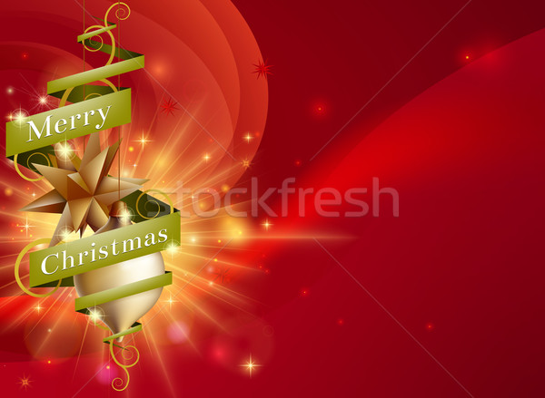 [[stock_photo]]: Joyeux · Noël · suspendu · ornement · arbre