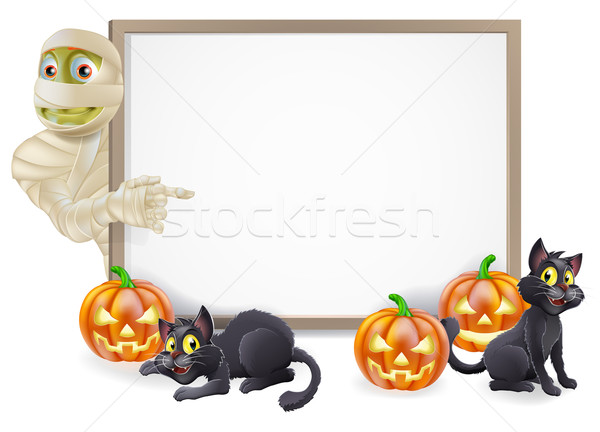 Halloween Mummy Sign Stock photo © Krisdog