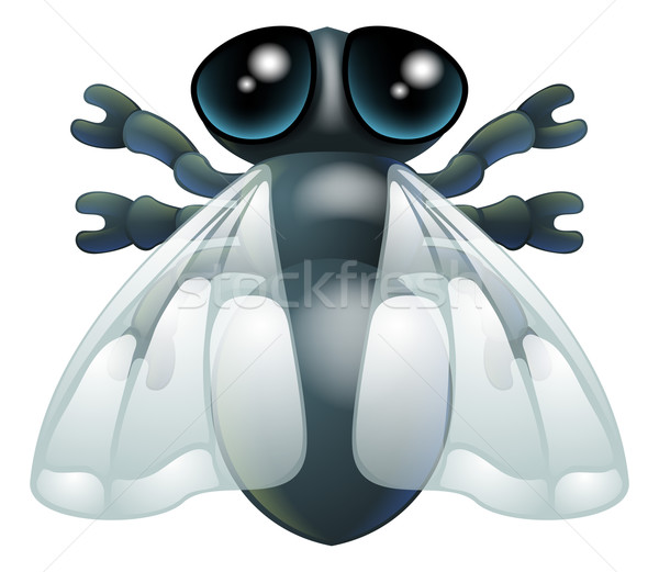 Cartoon vliegen bug illustratie karakter ontwerp Stockfoto © Krisdog