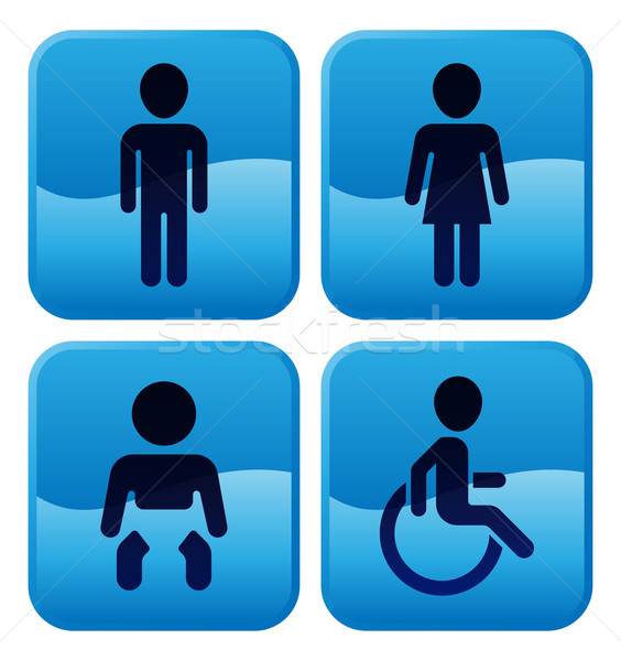 Stock photo: Toilet Restroom Signs