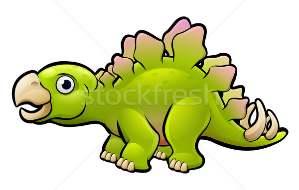 Stegosaurus Dinosaur Cartoon Character Stock photo © Krisdog