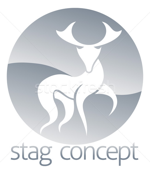 Stag deer circle design Stock photo © Krisdog