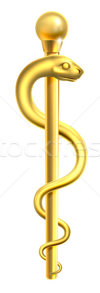 Gold Rod of Asclepius Stock photo © Krisdog