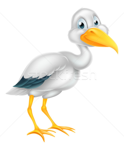 Stork Bird Cartoon Stock photo © Krisdog