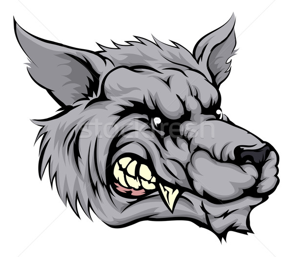 Wolf mascot character Stock photo © Krisdog