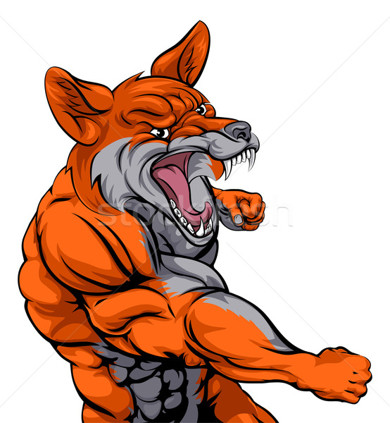 Сток-фото: Fox · спортивных · иллюстрация · животного · талисман