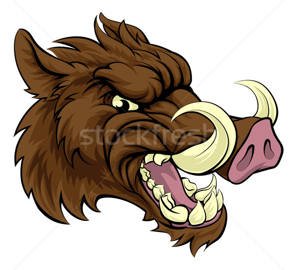 Stock photo: Boar Sports Mascot
