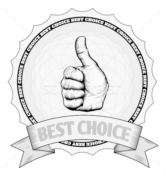 Thumbs up best choice award badge Stock photo © Krisdog