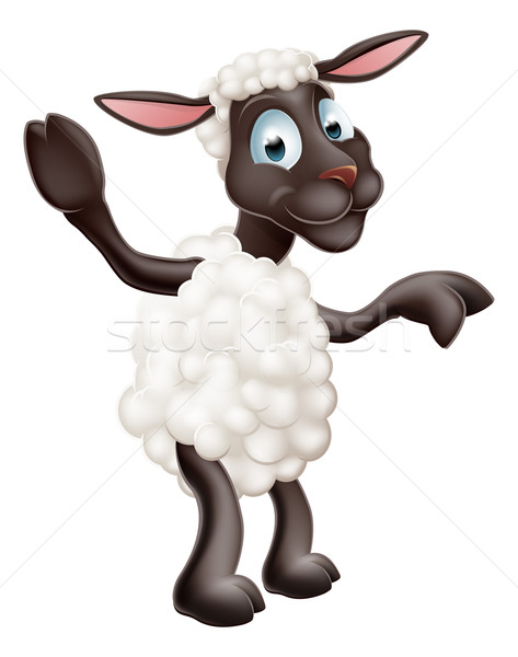 Sheep waving and pointing Stock photo © Krisdog