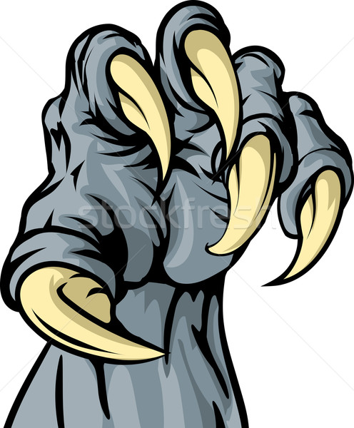 怪物 動物 爪 插圖 可怕 白 商業照片 © Krisdog