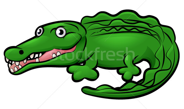 Krokodil Alligator Tier Zeichentrickfigur Baby Stock foto © Krisdog