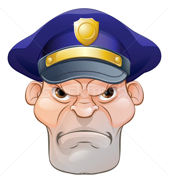 Mean Angry Cartoon Policeman Stock photo © Krisdog