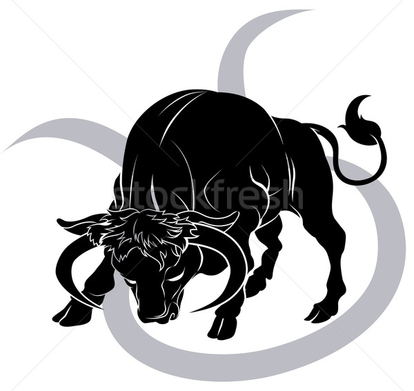 зодиак гороскоп астрология знак иллюстрация бык Сток-фото © Krisdog