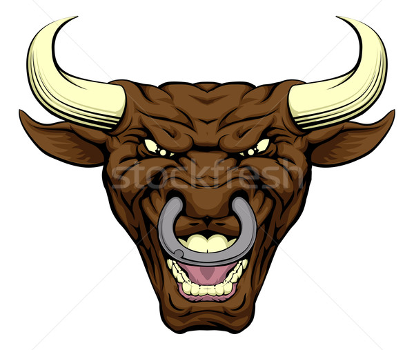 Bull character face Stock photo © Krisdog