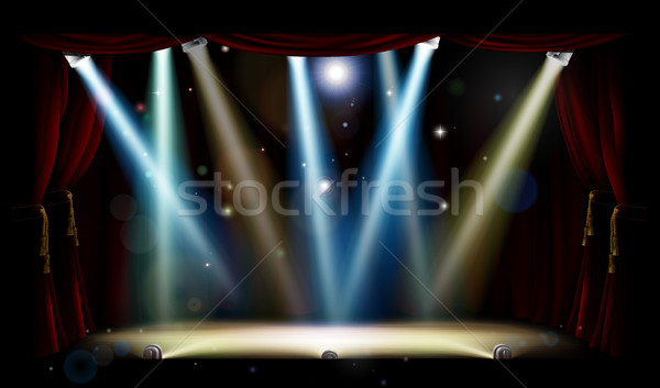 Spotlights Theater Stage Stock photo © Krisdog