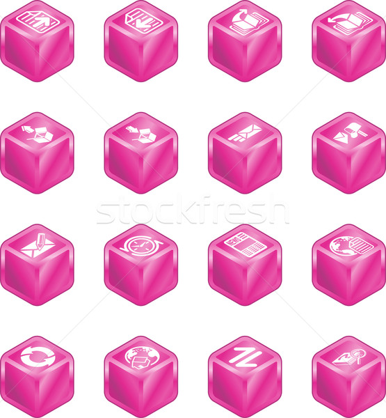 Internet Browser and Email Cube Icon Set Series Stock photo © Krisdog