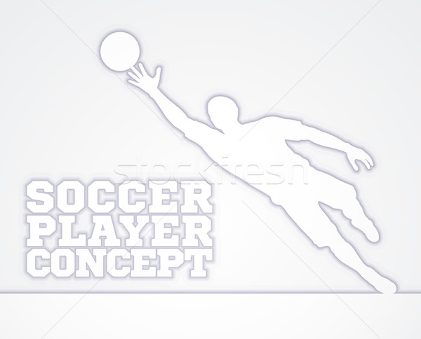 Concept Silhouette Soccer Football Player  Stock photo © Krisdog