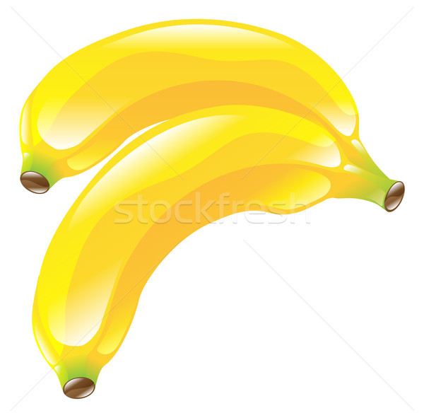 Ilustrare banană fruct icoană clipart alb Imagine de stoc © Krisdog