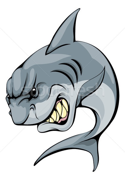鯊魚 吉祥物 字符 插圖 動物 商業照片 © Krisdog