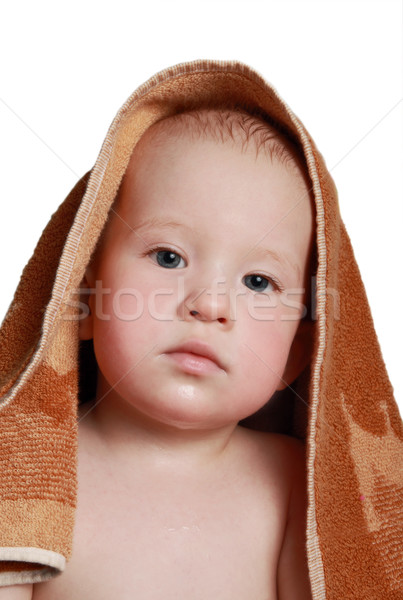 Enfant regarder belle serviette visage [[stock_photo]] © krugloff