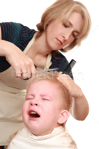 Mom trim child  Stock photo © krugloff