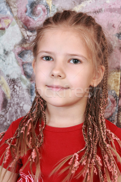 Porträt Mädchen schöne Mädchen trendy Gesicht Stock foto © krugloff
