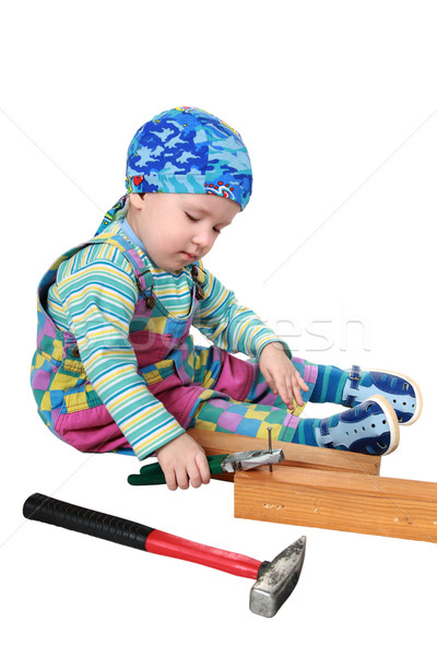 Kid outils garçon plaisir adultes travaux [[stock_photo]] © krugloff