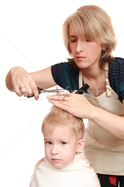 Mom trim child Stock photo © krugloff