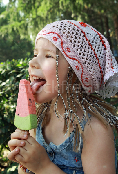 Réel joie fille heureuse fille été glace [[stock_photo]] © krugloff