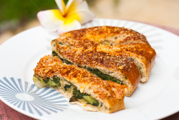 Stock photo: Spinach bread