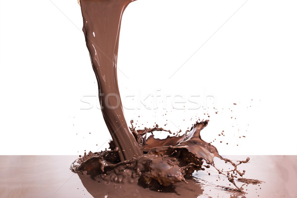 горячий шоколад всплеск изолированный белый молоко Сток-фото © kubais