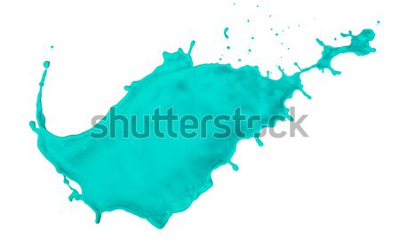 Malen splash blau isoliert weiß Licht Stock foto © kubais