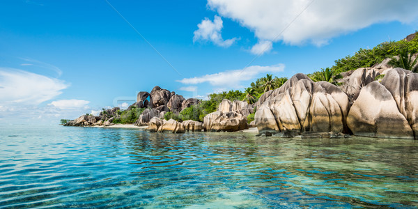 Foto stock: Playa · Seychelles · fuente · isla · agua