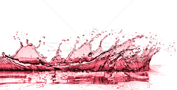 Rotwein splash isoliert weiß Wein abstrakten Stock foto © kubais