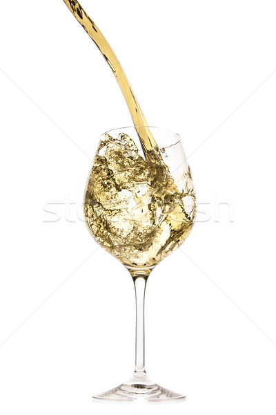 Vin alb stropire izolat alb abstract bea Imagine de stoc © kubais