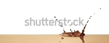巧克力 濺 孤立 白 冠 商業照片 © kubais