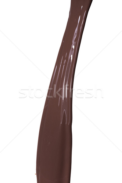 Geschmolzen Zartbitter-Schokolade Gießen dunkel Schokolade isoliert Stock foto © kubais