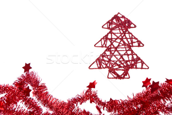 xmas tree with tinsel Stock photo © kubais