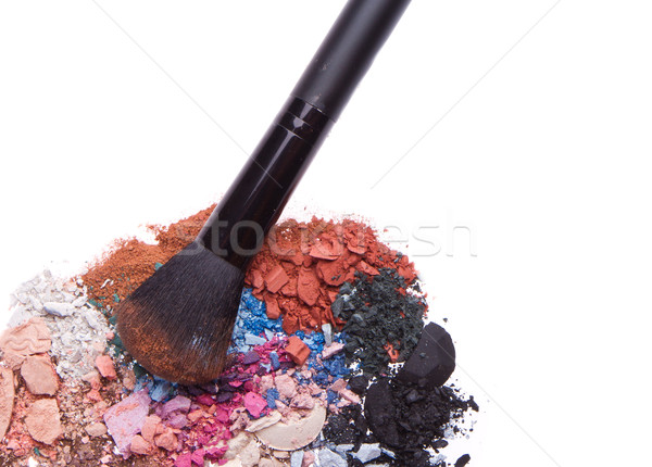 [[stock_photo]]: Brosse · isolé · blanche · oeil · visage