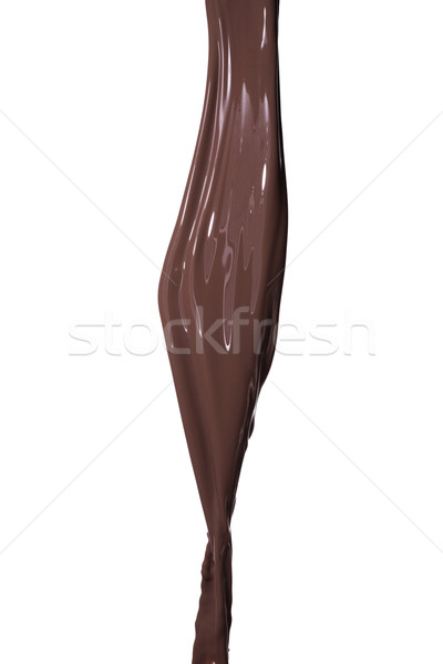 Geschmolzen Zartbitter-Schokolade Gießen dunkel Schokolade isoliert Stock foto © kubais
