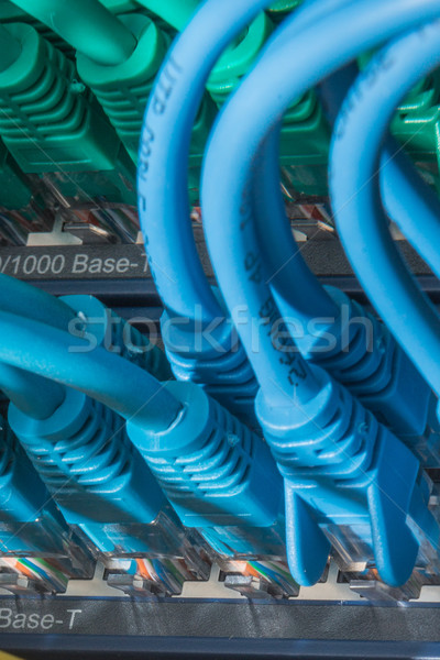 network cables connected to switch Stock photo © kubais