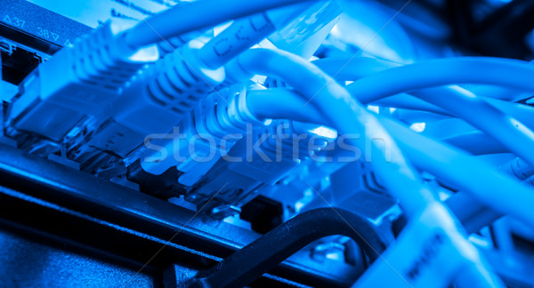 ネットワーク ハブ パッチ ケーブル クローズアップ イーサネット ストックフォト © kubais