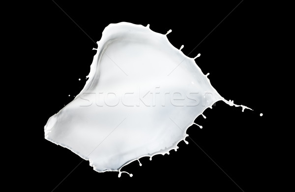 Melk splash geïsoleerd zwarte voedsel natuur Stockfoto © kubais