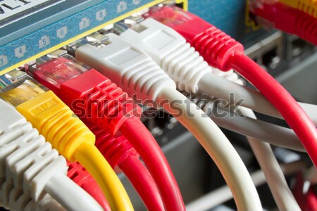 network hub and patch cables Stock photo © kubais