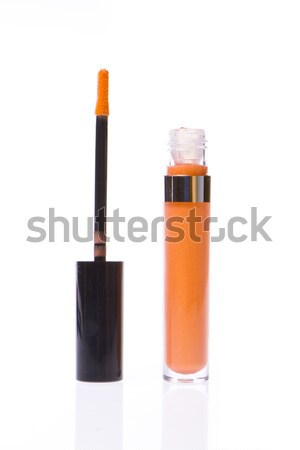 Lip gloss isolato bianco faccia vernice pennello Foto d'archivio © kubais