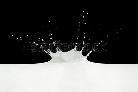 молоко всплеск изолированный черный краской Сток-фото © kubais