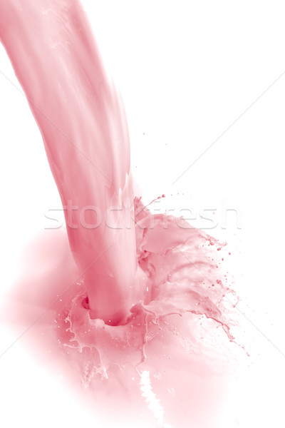 Fresa leche Splash aislado blanco Foto stock © kubais