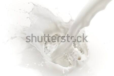 Stockfoto: Melk · splash · witte · voedsel · drinken