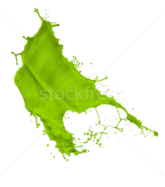 Grünen malen splash isoliert weiß Farbe Stock foto © kubais